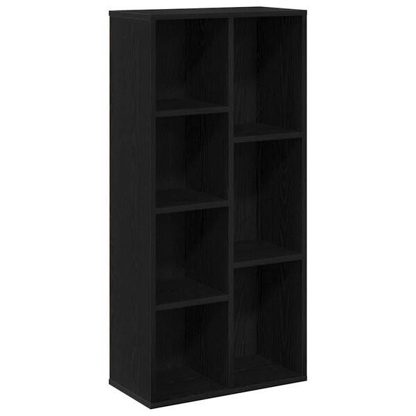 vidaXL Libreria Rovere Nero 50 x 25 x 102 cm