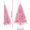 vidaXL Albero di Natale artificiale con luci integrate Rosa 180 cm PVC
