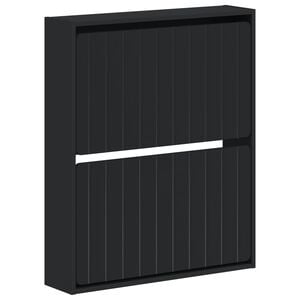vidaXL Mobiletto per Scarpe da Muro ZWOLLE 71 x 17 x 86 cm Nero