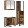 vidaXL Set di mobili per il bagno con cassetto 3 pcs Legno vecchio