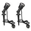 Luxform Faretti LED da Giardino Dominica 2 pz Nero LUX9522D.01
