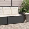 vidaXL Panchina da giardino con cuscino Nero e Bianco Crema polyrattan