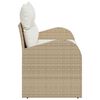 vidaXL Divano da giardino Beige 124 x 62 x 69cm polyrattan