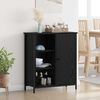 vidaXL Credenza Rovere Nero 70 x 30 x 80 cm Legno multistrato