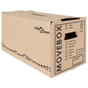 vidaXL Scatola per Traslochi 20 pz Naturale 59 x 31,5 x 31,5 cm