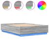 vidaXL Giroletto Luci LED Grigio Sonoma 140x200 cm Legno Multistrato