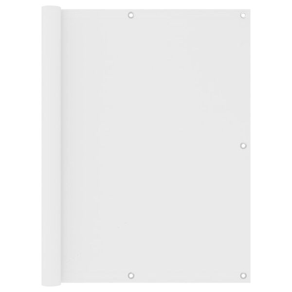 vidaXL Paravento Balcone Bianco 120x300 cm Tessuto Oxford
