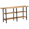 vidaXL Tavolo Consolle 140x35x70 cm in Legno Massello di Mango
