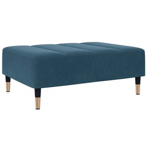 vidaXL Poggiapiedi Blu 77x55x31 cm in Velluto