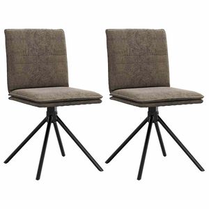 vidaXL Sedia da Pranzo Grigio Scuro in Similpelle Scamosciata