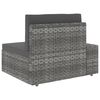vidaXL Set Divani da Giardino 5 pz in Polyrattan Grigio