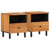 vidaXL Comodini 2pz 40x33x46 cm in Legno Massello di Acacia