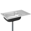 vidaXL Lavello da Cucina con Scarico Argento 800x500x155 in Acciaio