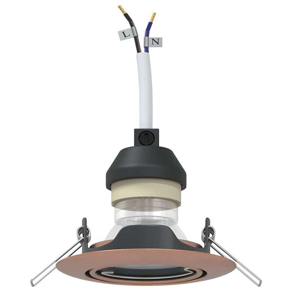 vidaXL Spotlight 12 pcs Rame 9 x 9 x 2.5 cm Metallo