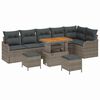 vidaXL Set Divano da Giardino con cuscino 9 pcs Grigio