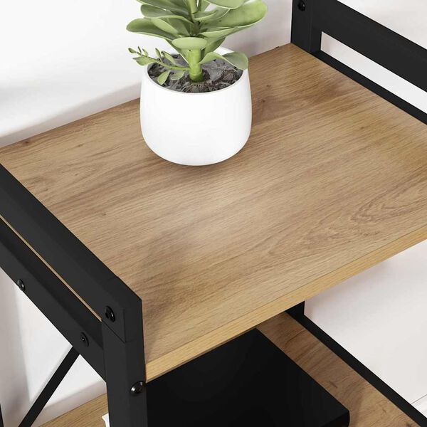 vidaXL Libreria Rovere artigianale 40 x 30 x 50 cm Legno multistrato