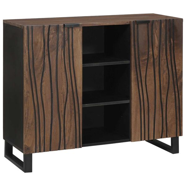 vidaXL Sideboard Marrone 90 x 33 x 75 cm legno massello di mango