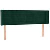 vidaXL Testiera ad Orecchio Verde Scuro 147x16x78/88 cm in Velluto