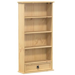 vidaXL Mobile Porta CD Corona 52x17,5x103 cm in Legno Massello di Pino