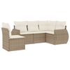 vidaXL Set Divano da Giardino 5 pz con Cuscini Beige in Polyrattan