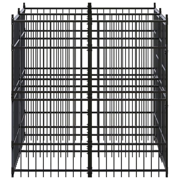 vidaXL Gabbia per Cani da Esterno in Acciaio 3,69 m&sup2;