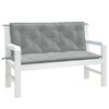 vidaXL Cuscini Panca Giardino 2pz Grigio Chiaro Mélange 120x50x7cm