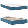 vidaXL Struttura letto con materasso con materasso 2 pcs Blu Velluto