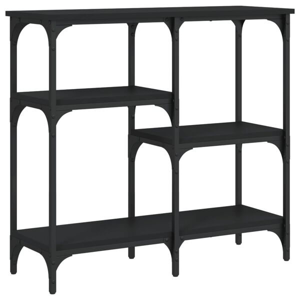 vidaXL Tavolino Consolle Nero 80x29x75 cm in Legno Multistrato