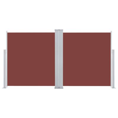 vidaXL Tenda da Sole Laterale Retrattile Marrone 117x600 cm