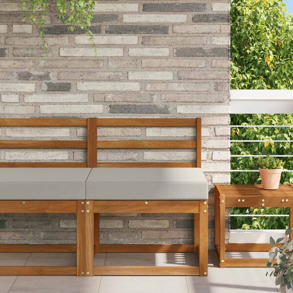 vidaXL Cuscino per divano da esterno Grigio 60 x 60 x 8 cm Poliestere