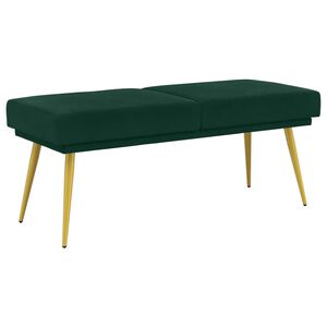 vidaXL Panchina a doppio strato Verde Scuro 120 x 45 x 46 cm Velluto