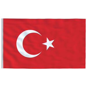 vidaXL Bandiera della Turchia 90x150 cm