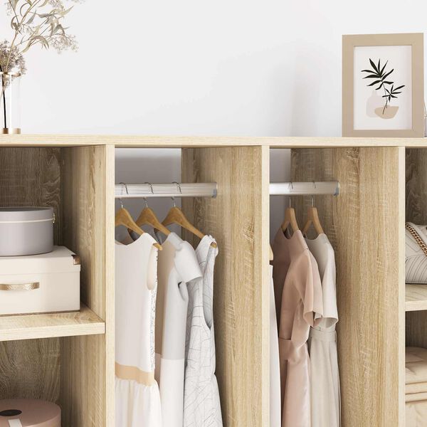 vidaXL Asta per armadio 12 pcs Argento 764 x 15 x 29 mm