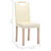 vidaXL Sedie da Pranzo 4 pz Crema in Similpelle
