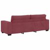 vidaXL Divano a 3 Posti Rosso Vino 220x77x82 cm in Tessuto