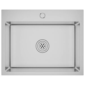 vidaXL Lavello da Cucina Lavorato a Mano in Acciaio Inox