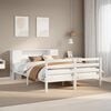 vidaXL Letto Libreria senza Materasso Bianco 140x200 cm Legno di Pino