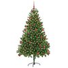 vidaXL Albero di Natale con 300 LED con supporto Verde 180 cm PE