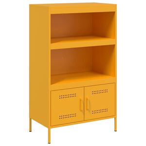 vidaXL Credenza Giallo Senape 68x39x113 cm in Acciaio