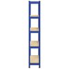 vidaXL Mensola 5 Strati Blu in Acciaio e Legno Multistrato