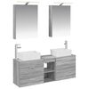 vidaXL Set di mobili per il bagno 5 pcs Sonoma grigio