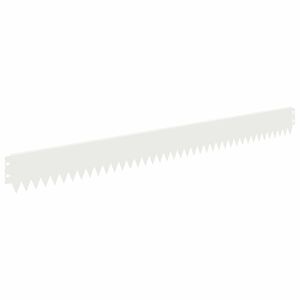 vidaXL Bordura per Prato 10 pcs 103 x 10 cm Acciaio Bianco