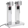 vidaXL Frullatore per Milkshake con Tazza Doppia in Acciaio Inox 2 L