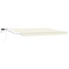 vidaXL Tenda retrattile manuale con LED Crema e Bianco 4 x 2 m