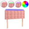 vidaXL Testiera a LED Rosa 90x5x78/88 cm in Tessuto