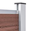 vidaXL Set Pannelli di Recinzione in WPC 699x146 cm Marrone
