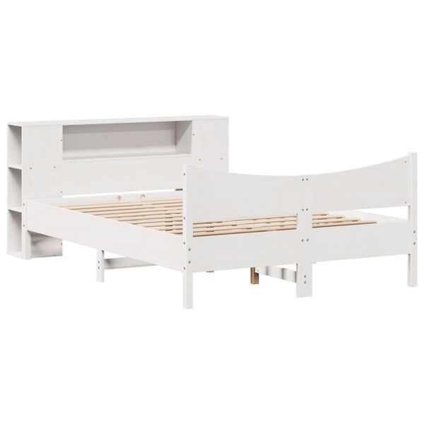 vidaXL Letto senza Materasso Bianco 140x190 cm Legno Massello di Pino
