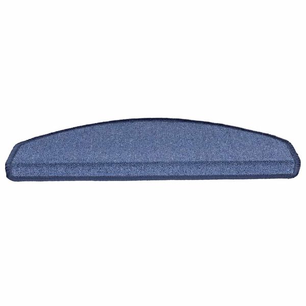 vidaXL Tappetini per scale 20 pz 65x24x4 cm Blu Semicircolari Grandi