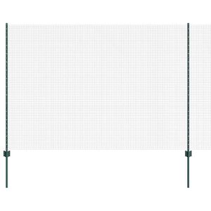 vidaXL Recinzione in rete saldata con pali 25 x 1,5 m Acciaio zincato