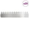 vidaXL Bordure per prato 20 pcs Argento 103 x 0,05 x 22 cm